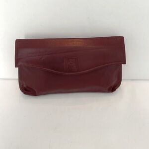 Vintage Women’s Anne Klein St. Thomas Burgundy Leather Clutch Wallet